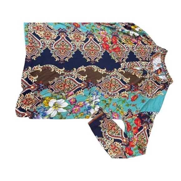 Johnny Was Indi Flower Long Sleeve Henley T Shirt Size 2XS XXS - Picture 6 of 12